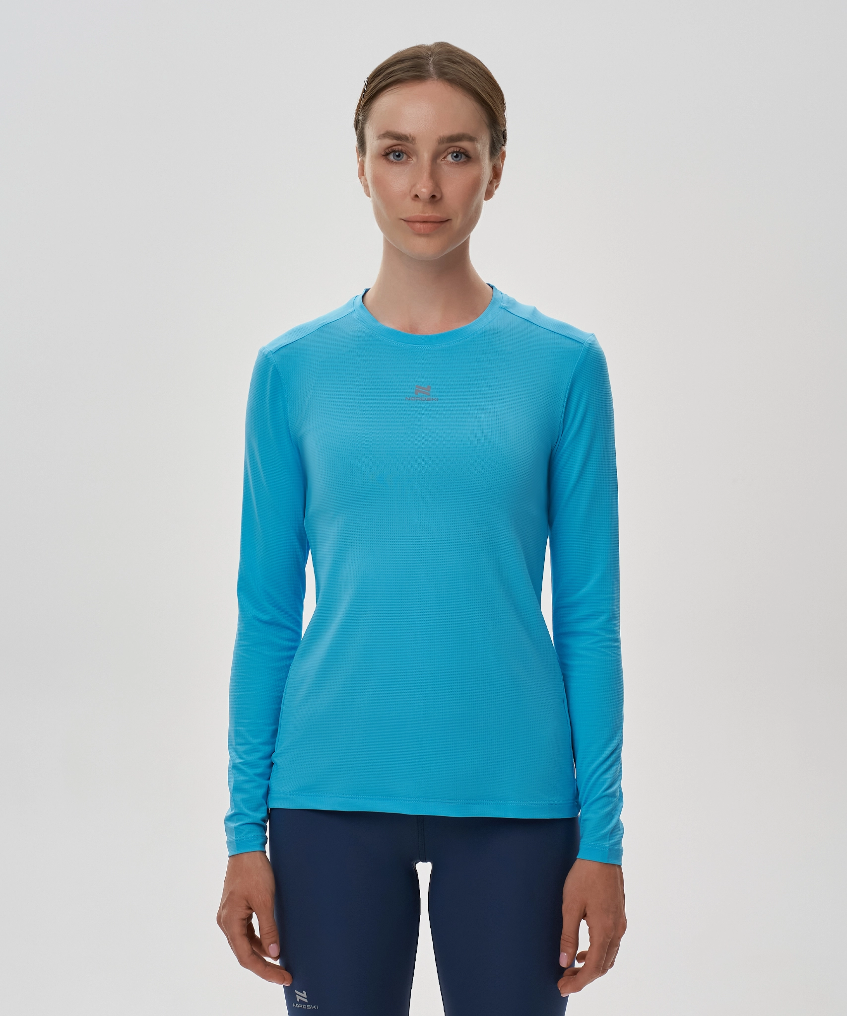 Футболка Nordski Run 2.0 Aqua W с длинным рукавом