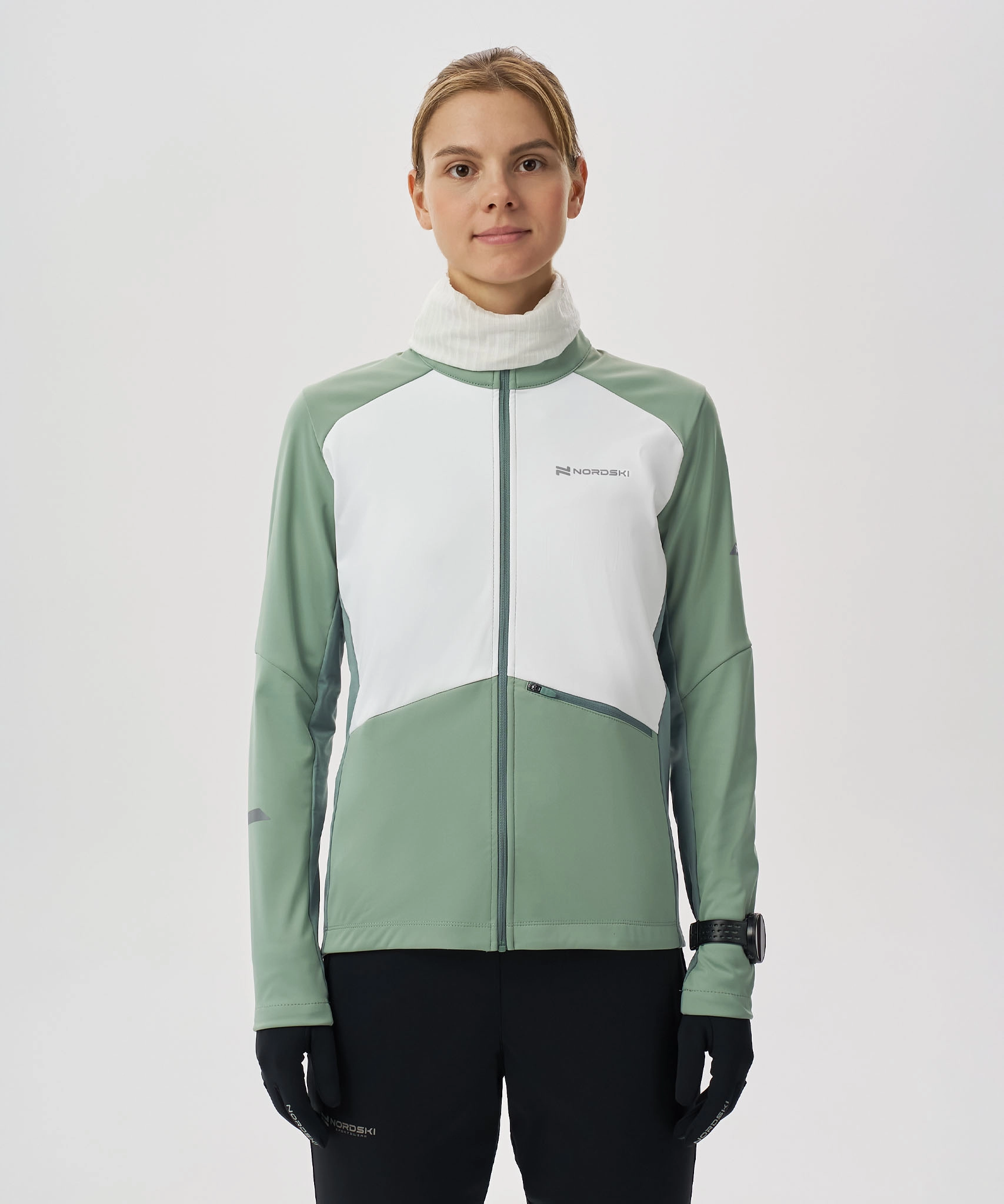 Тренировочная куртка Nordski Pro 2.0 White/Pearl Blue W