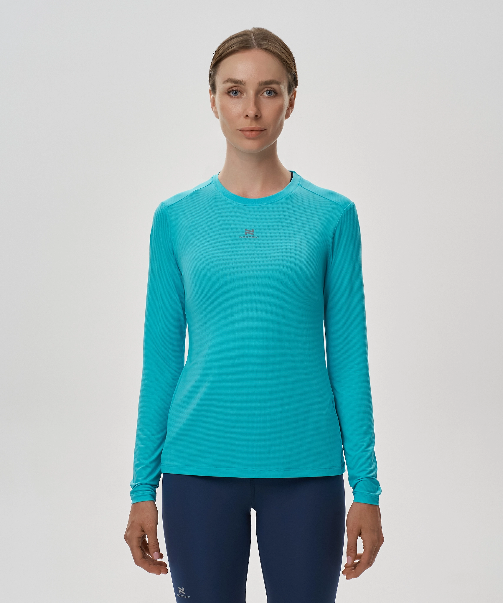 Футболка Nordski Run 2.0 Aqua W с длинным рукавом