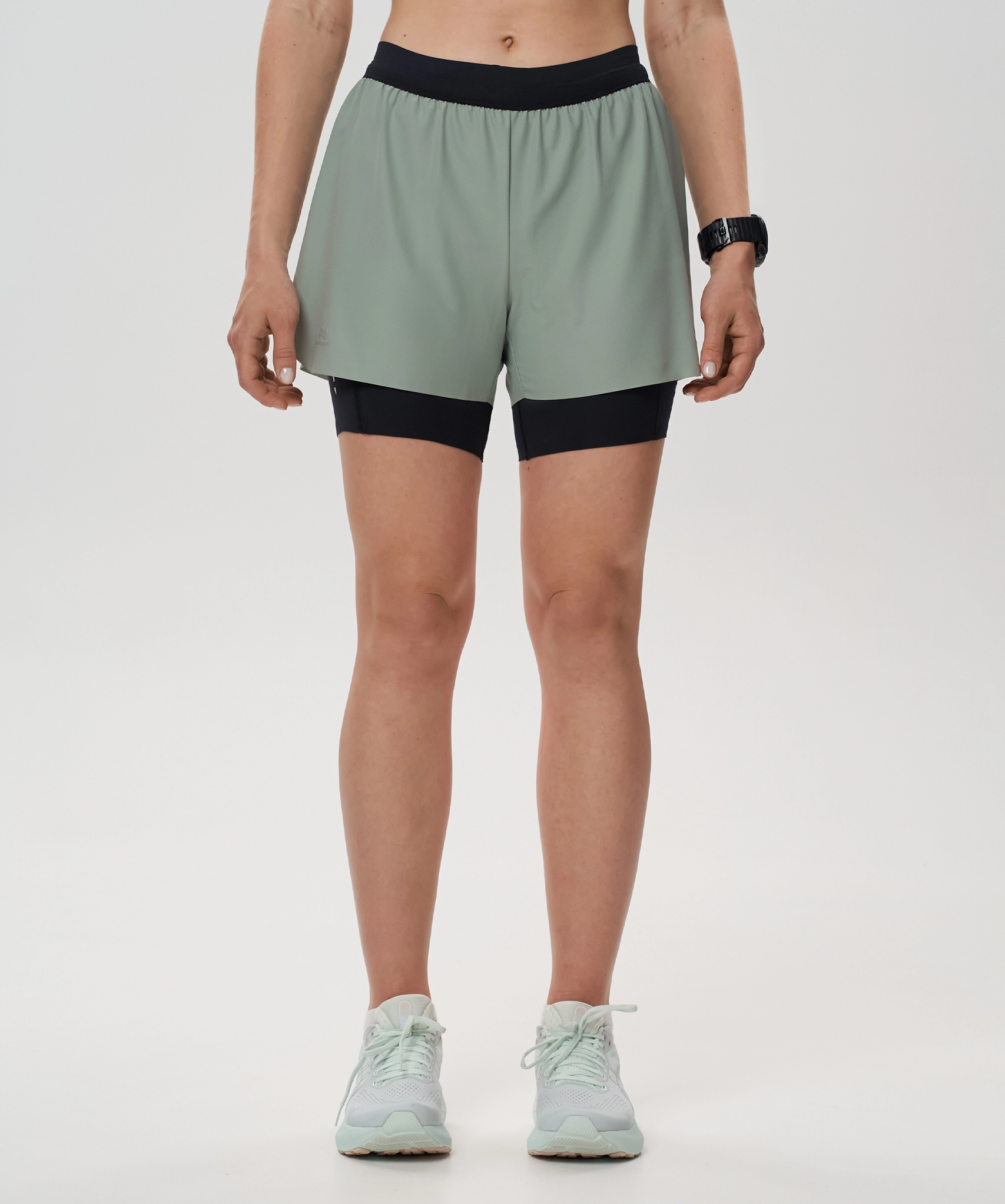 Шорты 2 в 1 Nordski Road Ice Mint/Black W