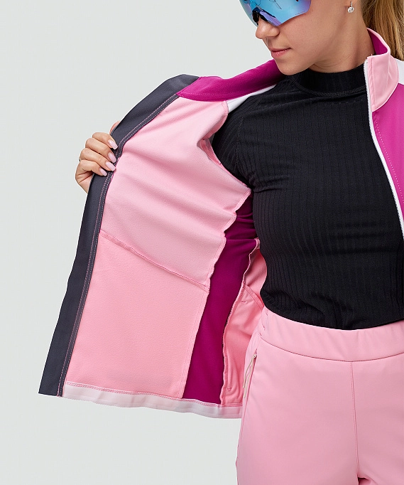 Тренировочная куртка Nordski Pro 2.0 White/Candy Pink/Fuchsia W