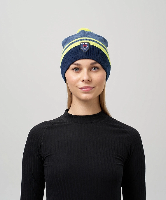 Шапка Nordski Move Jeans/Yellow