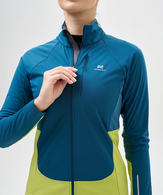 Тренировочная куртка Nordski Race Dark Jeans/Lime W