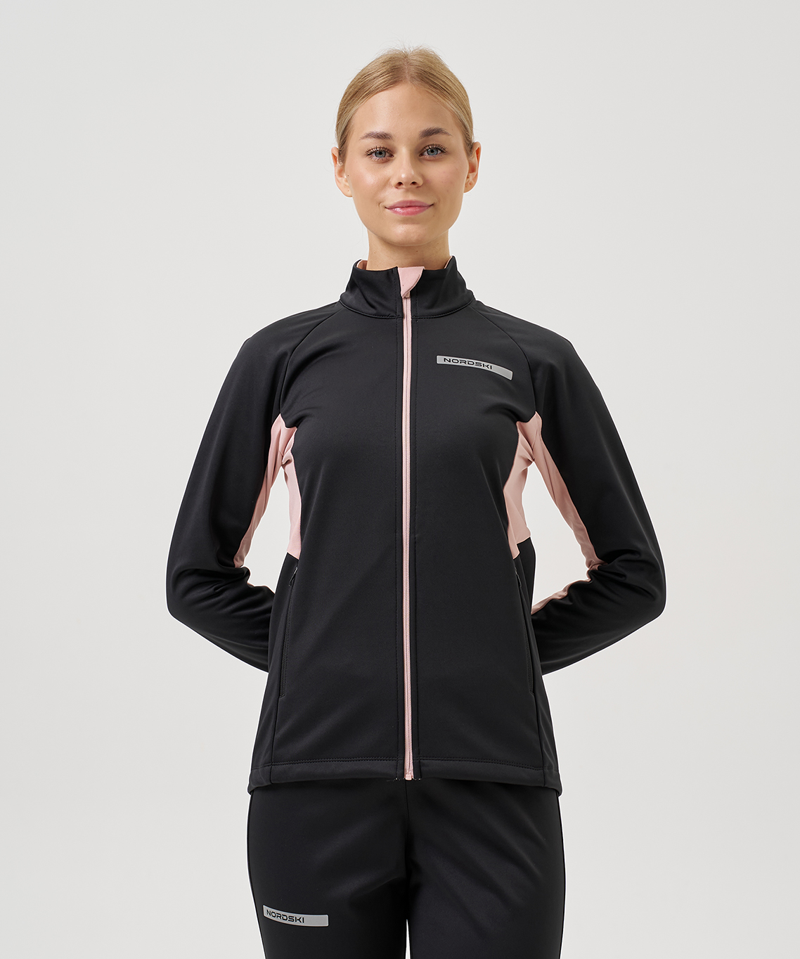 Тренировочная куртка Nordski Core Black/Soft Pink W
