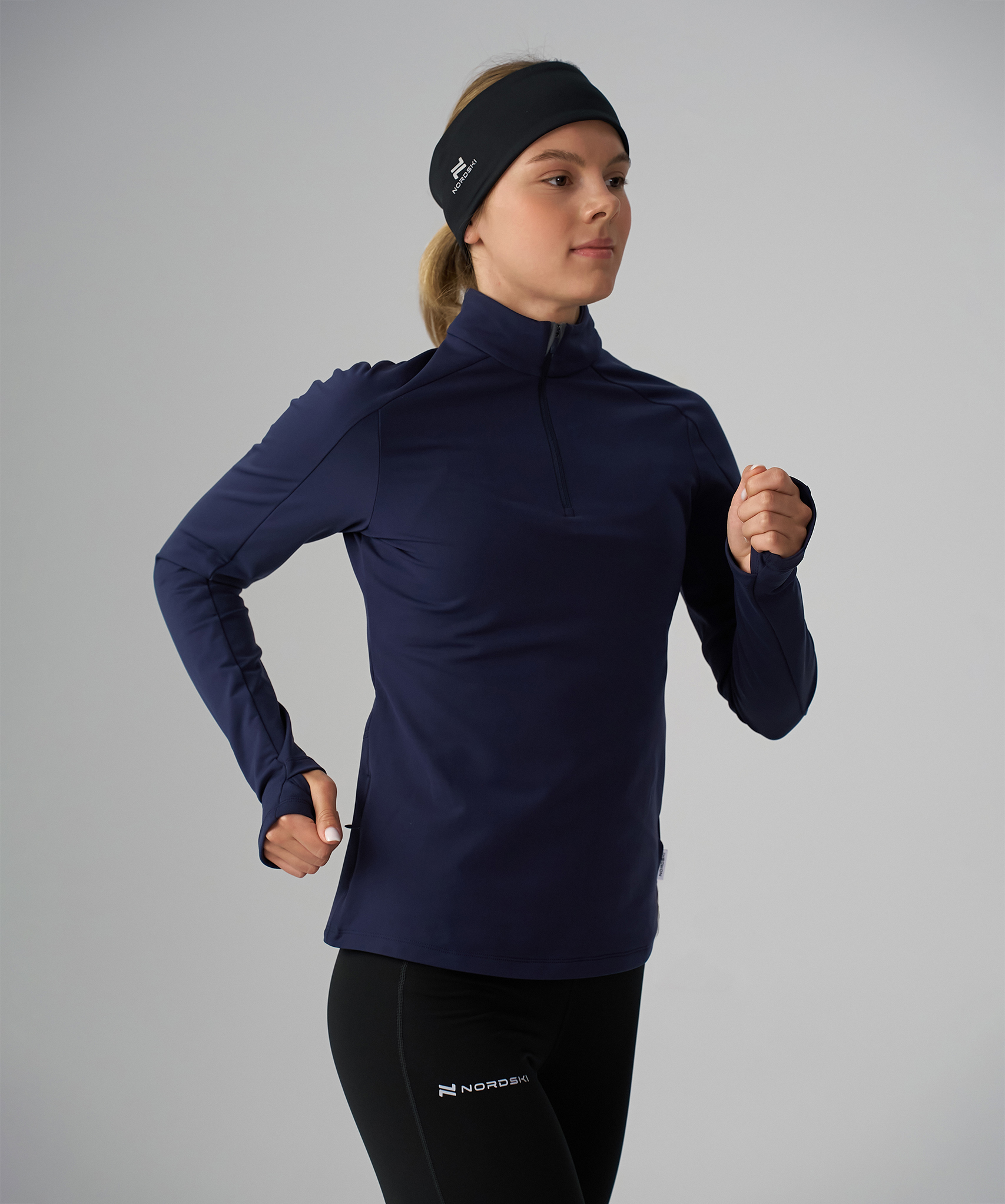Лонгслив Nordski Winter Running Dark Blue W