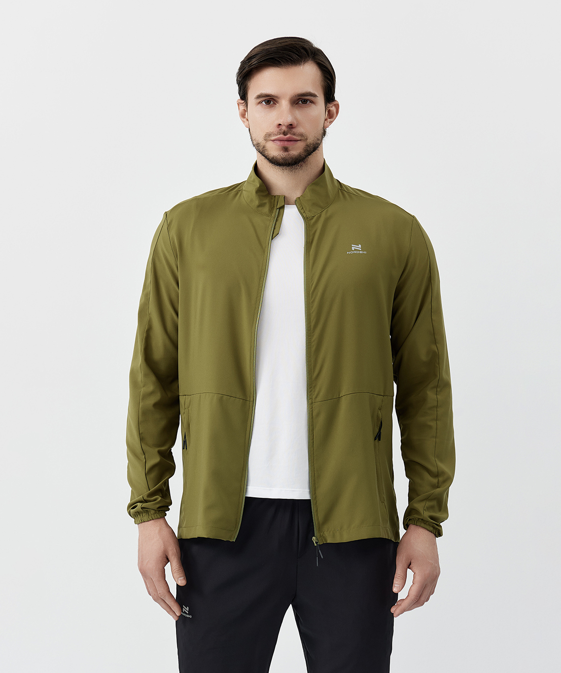 Ветровка беговая Nordski Light Cross Olive