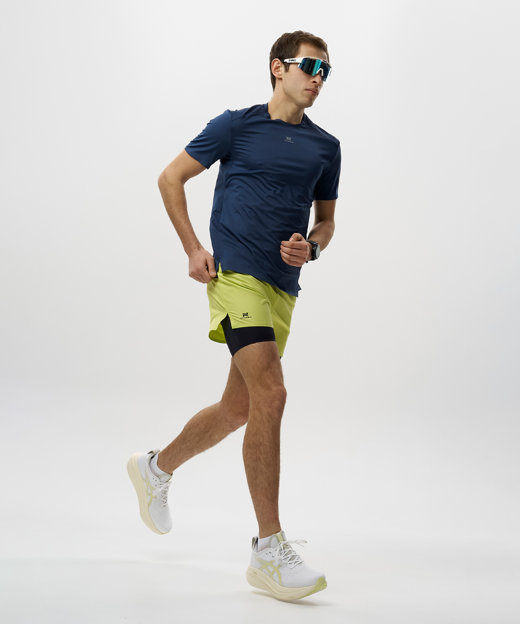 Шорты 2 в 1 Nordski Road Lime/Black