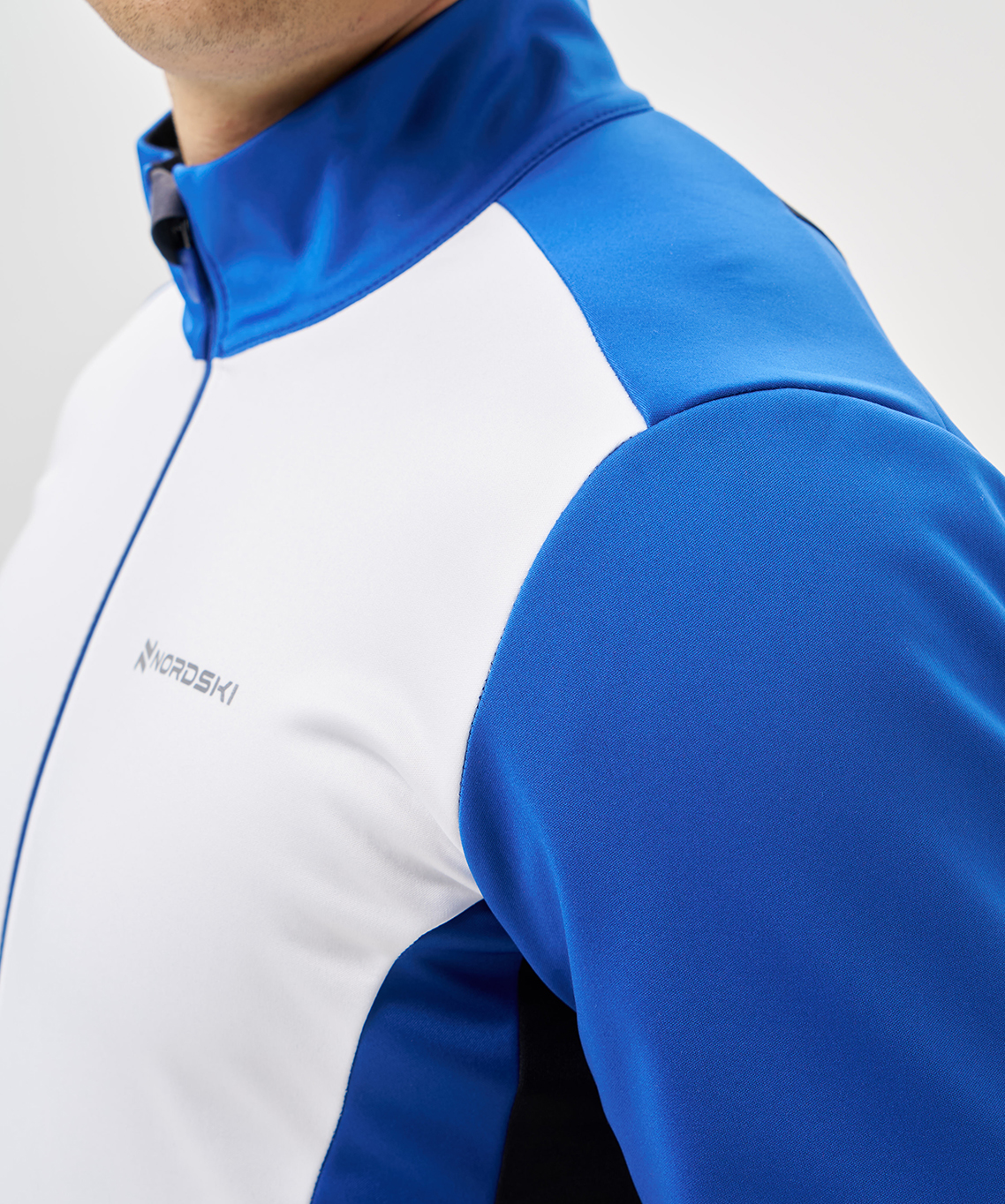 Тренировочная куртка Nordski Advance White/True Blue/Black