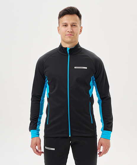 Тренировочная куртка Nordski Core Black/Light Blue