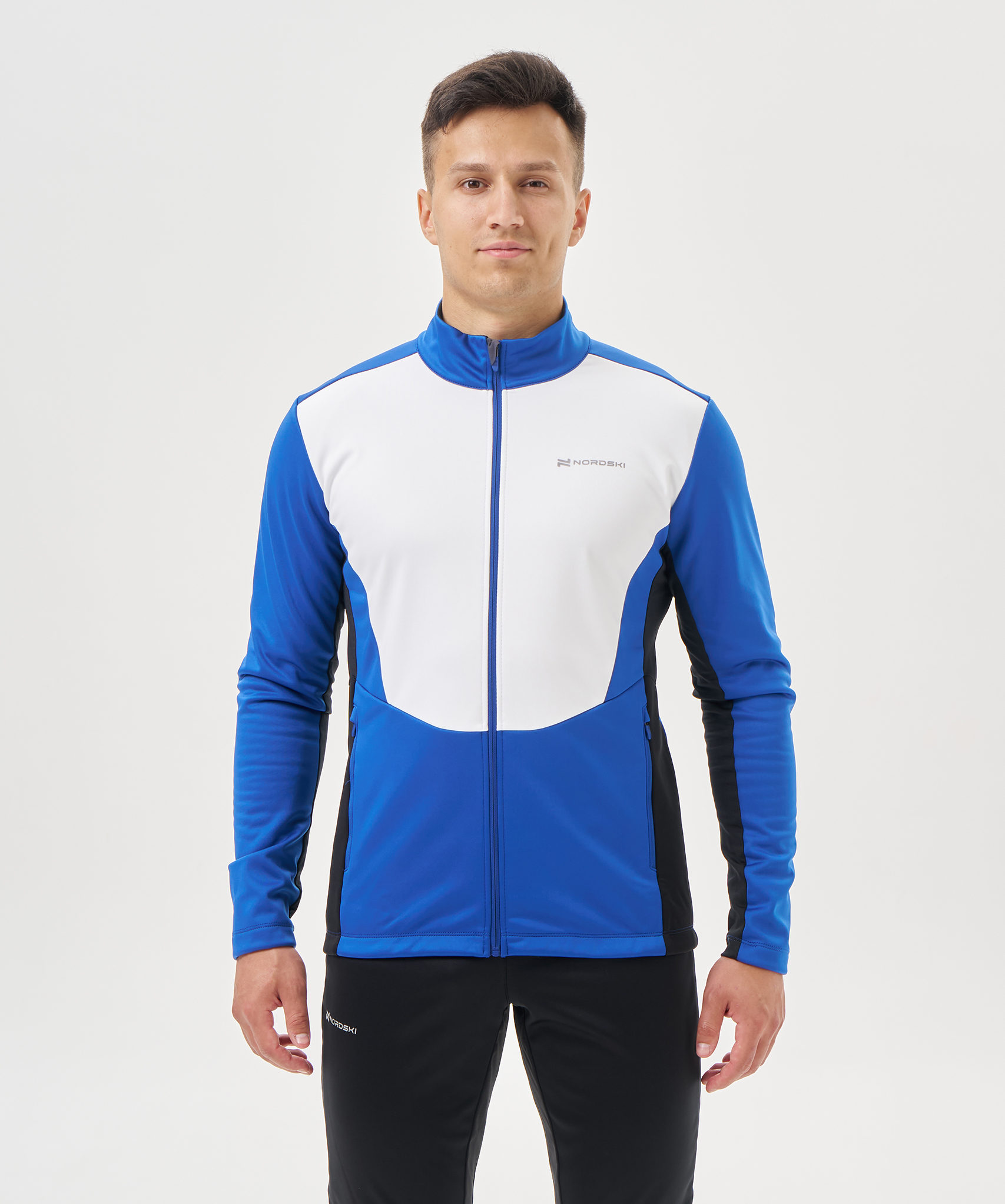 Тренировочная куртка Nordski Advance White/True Blue/Black