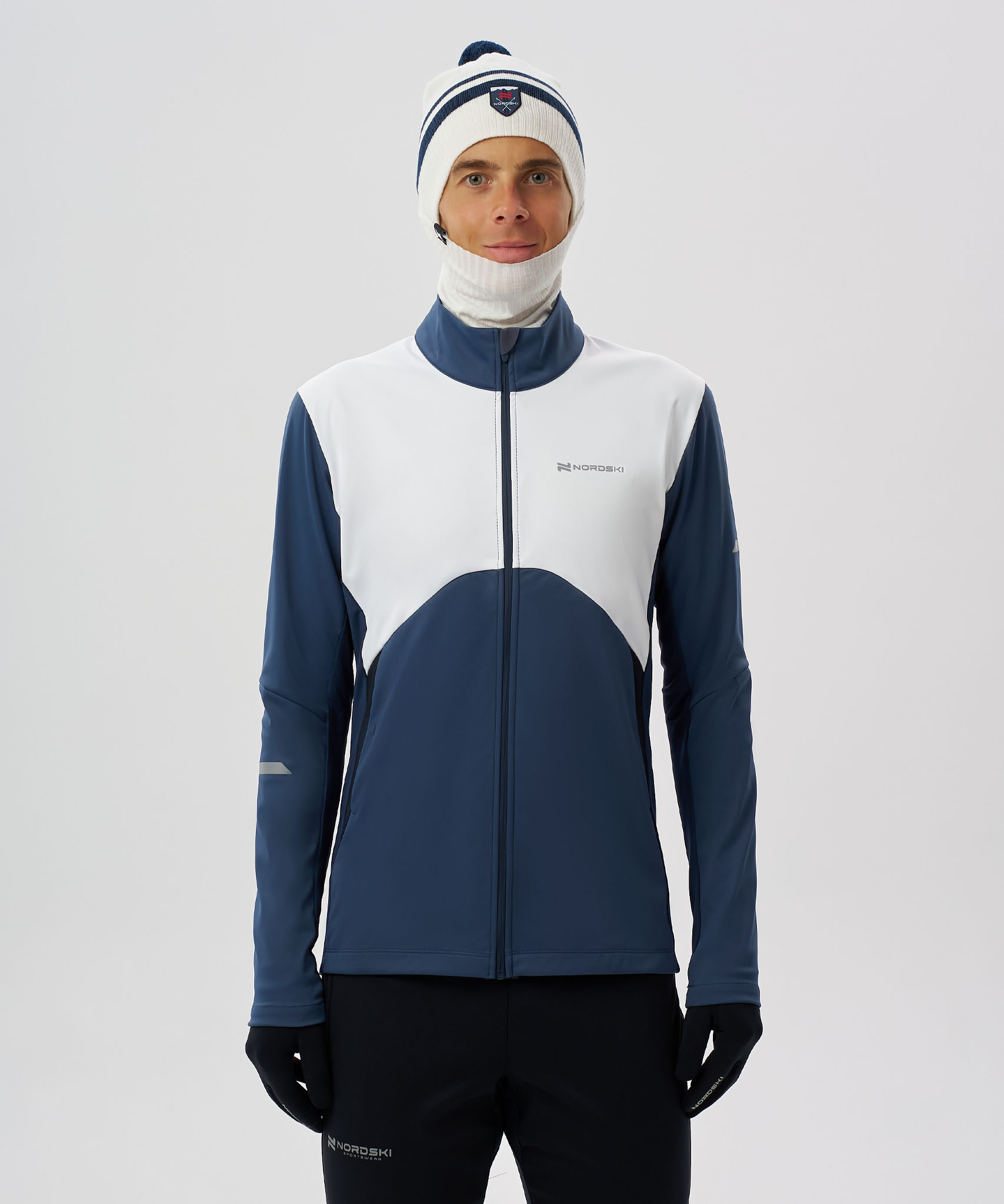 Тренировочная куртка Nordski Pro 2.0 White/Blue/Black